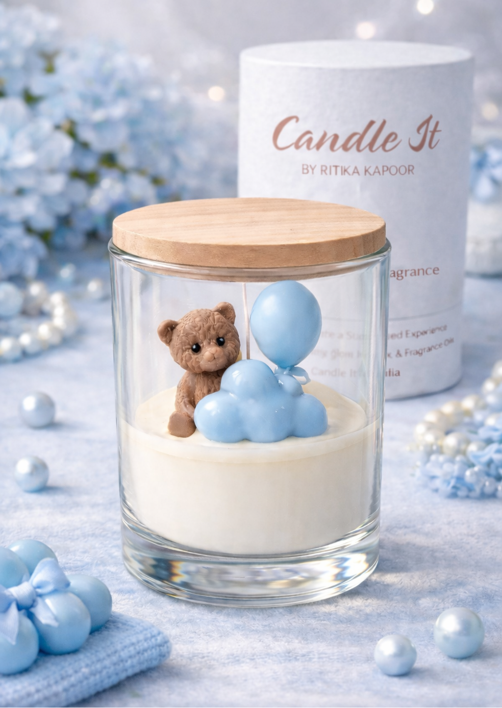 Baby Theme Candle - Luxury Scented Glass Candle