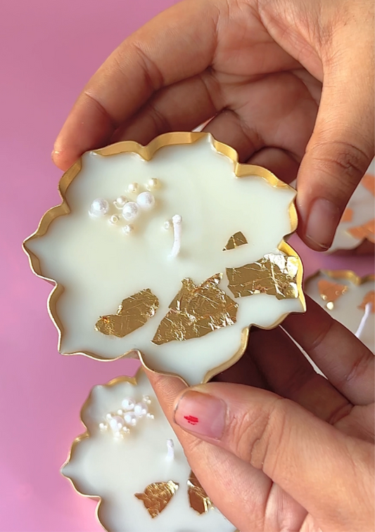 Golden Pearl Urli Candle