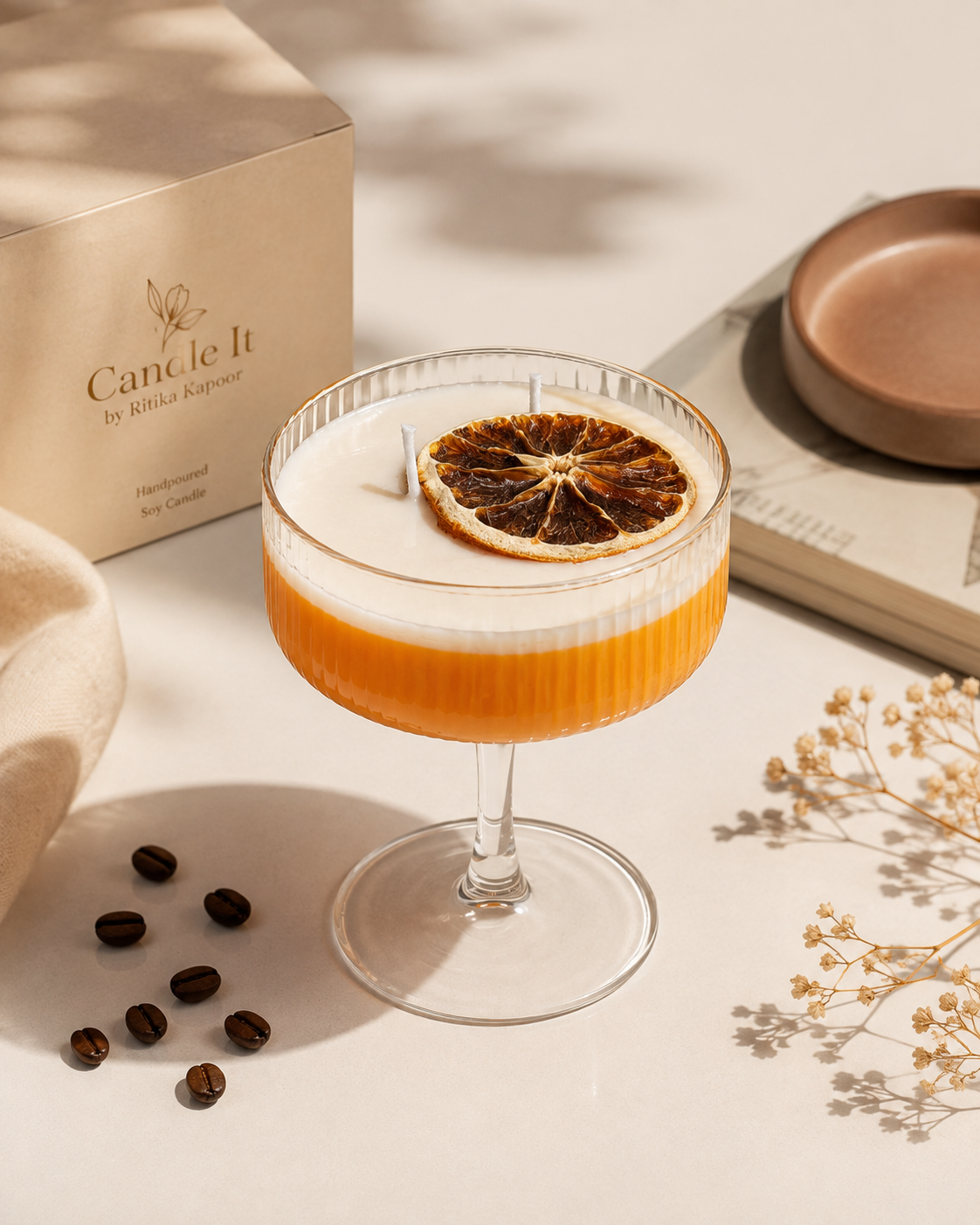 Golden Hour – Pornstar Martini Coupe Glass Soy Scented Candle