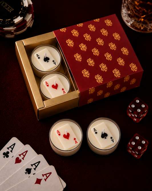 Dealer’s Choice – Poker Tealight Soy Scented Candle Set