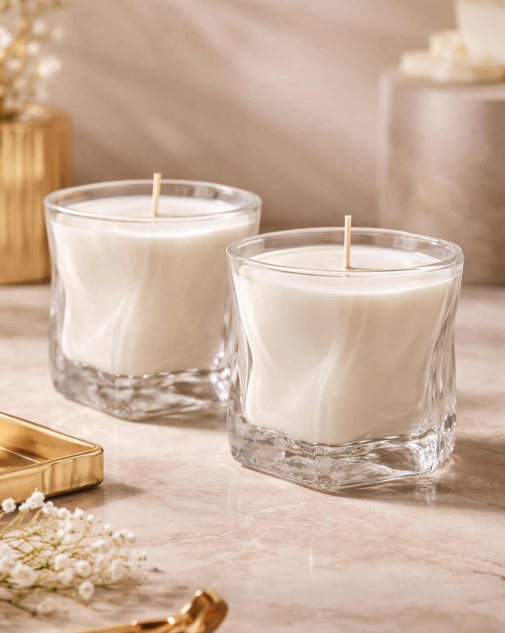 Undula - Luxury Scented Wavy Glass Candle & Decor