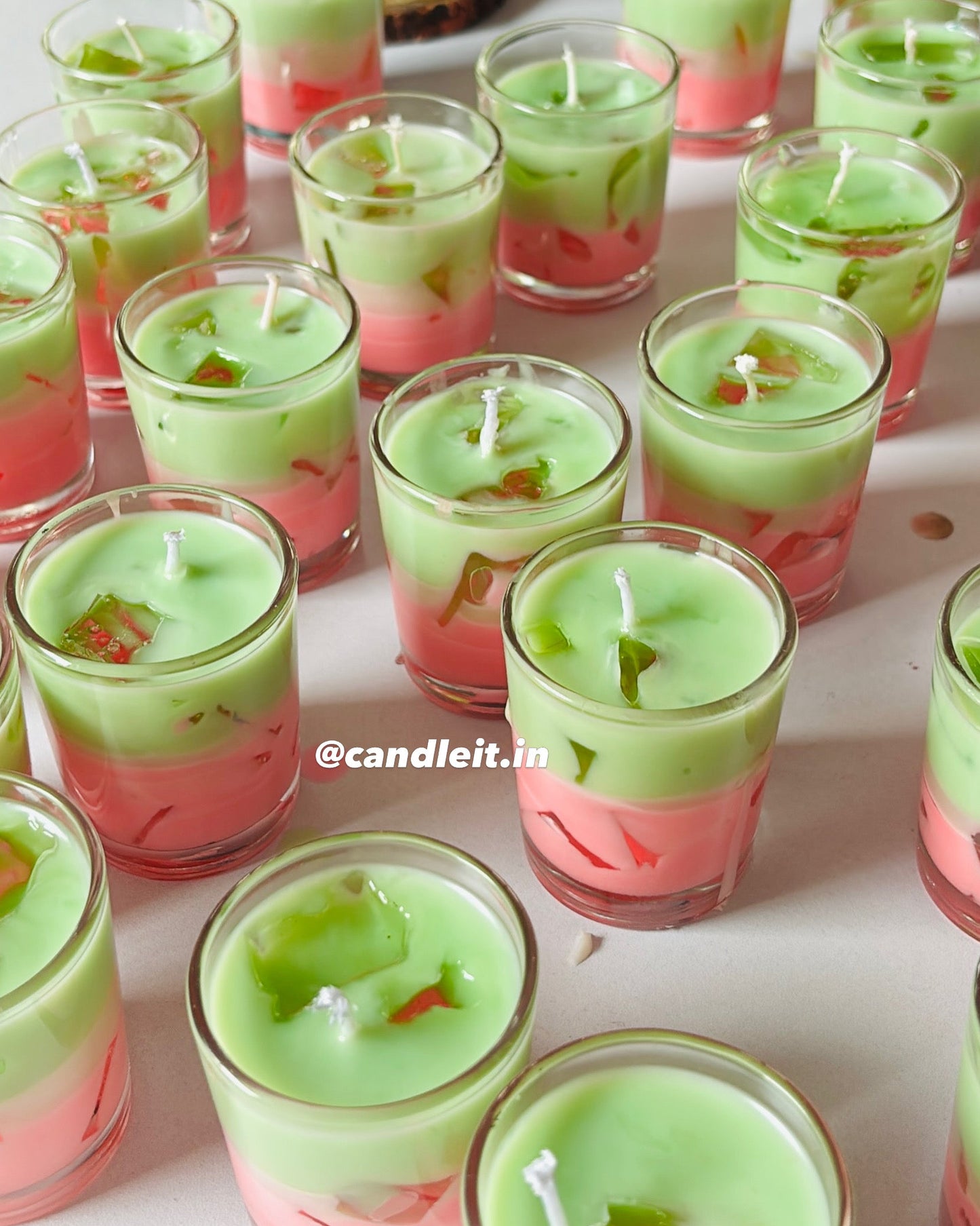 Strawberry Matcha Iced Latte Candle - Luxury Scented Candle & Decor