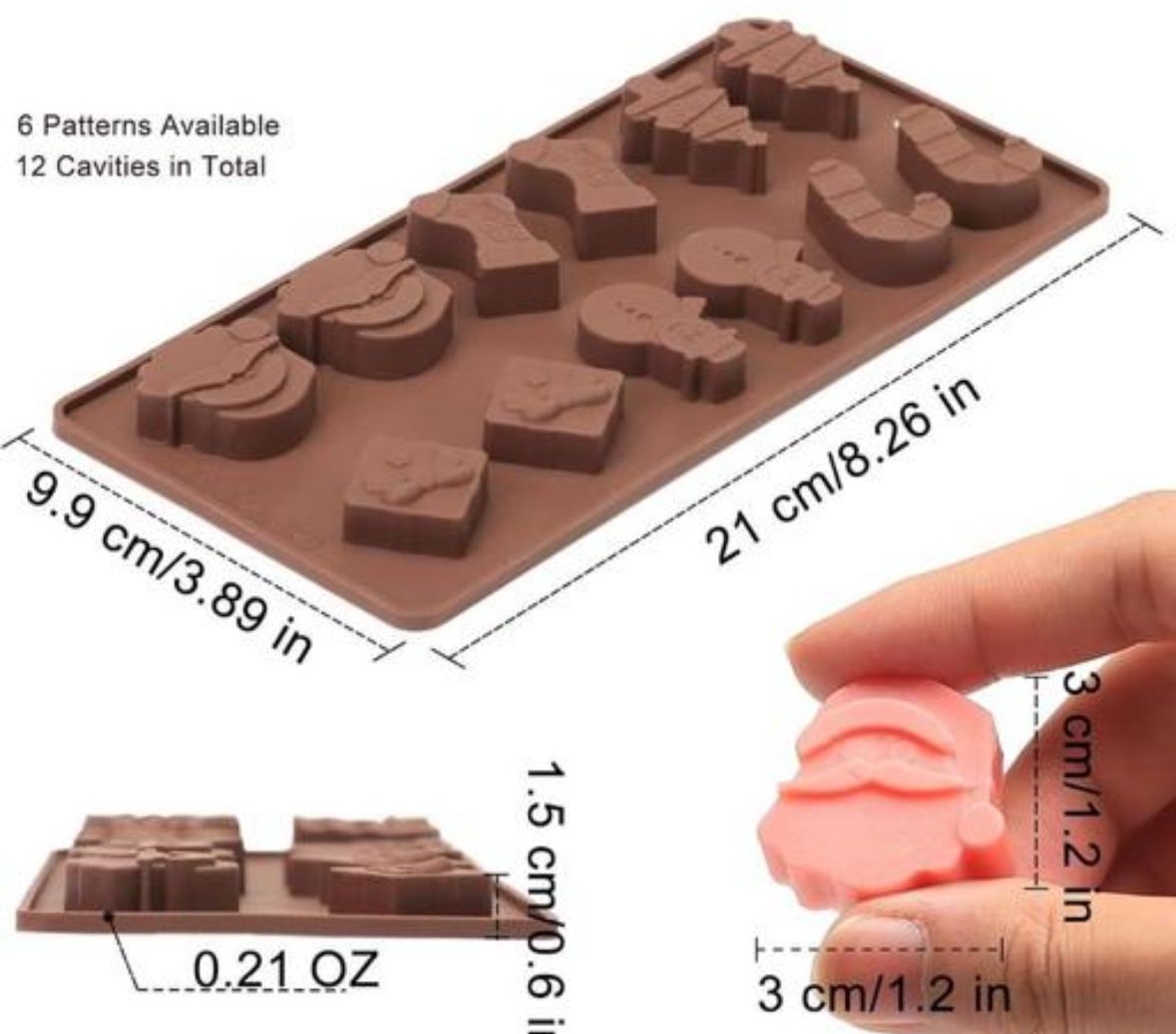 Christmas Assorted Mold (12 cavity)
