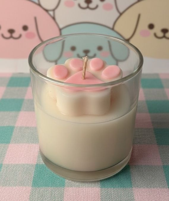 Dog/Cat Paw 🐾 Glass Candle