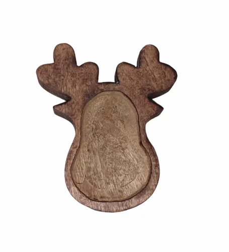 Reindeer Wooden Bowl (7 inch)