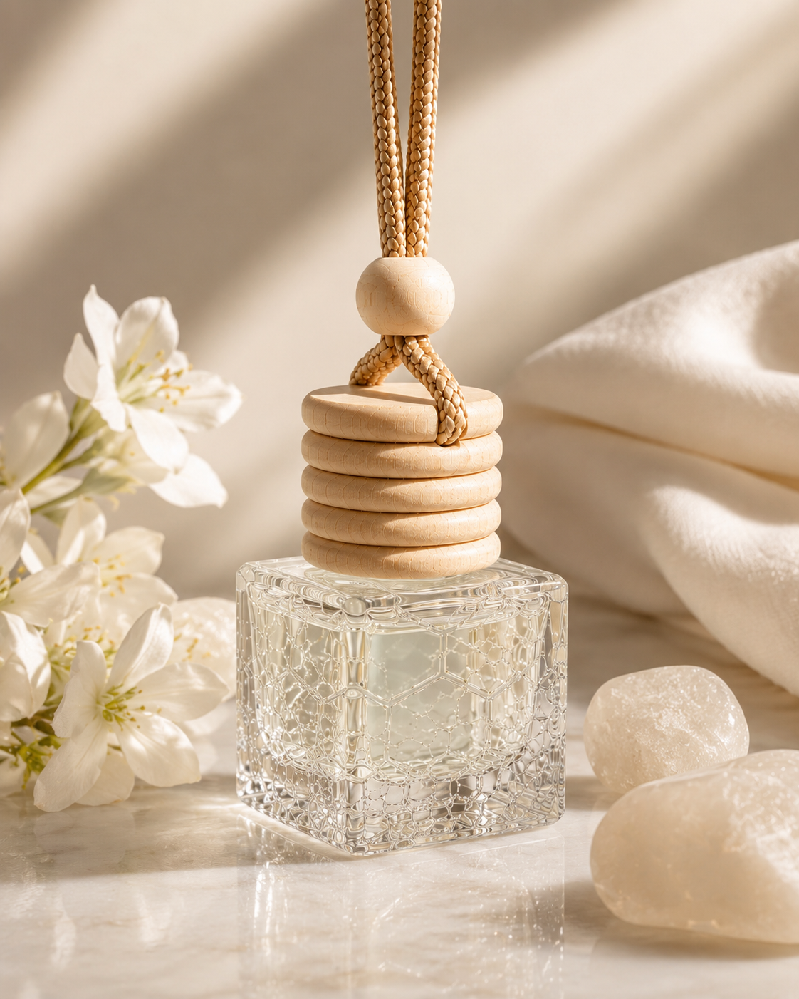 White Musk Hanging Diffuser | Essential Oil Based Car & Home Air Freshener (10 ml)