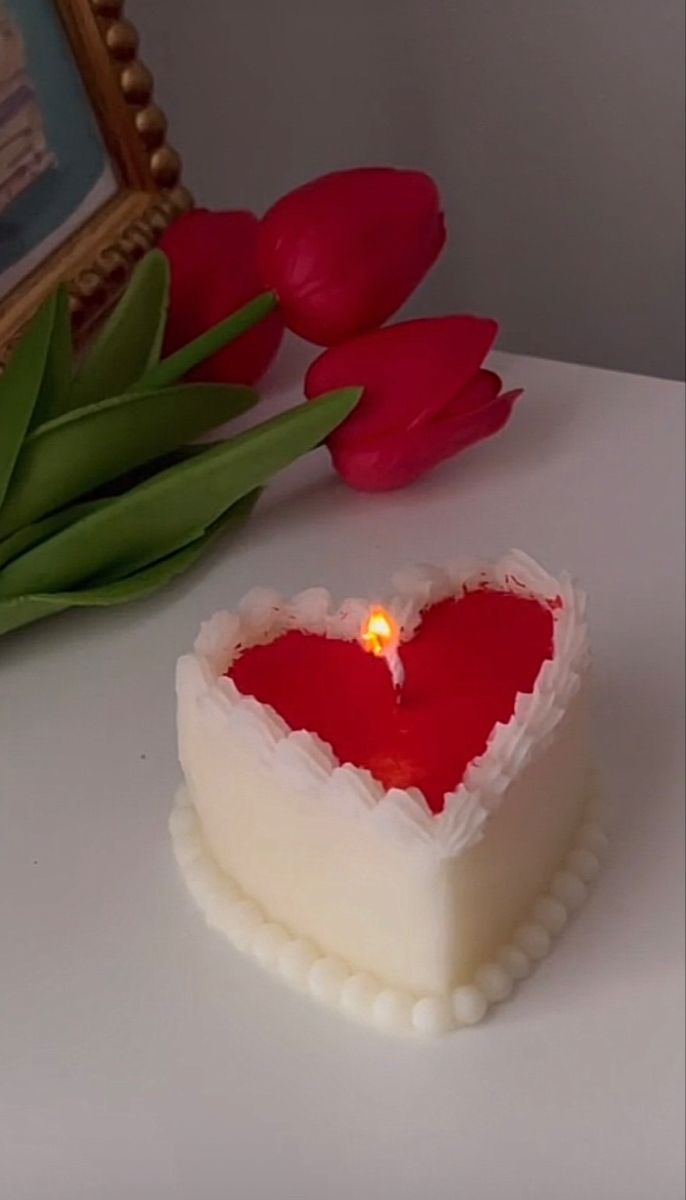 Heart Cake Candle π°