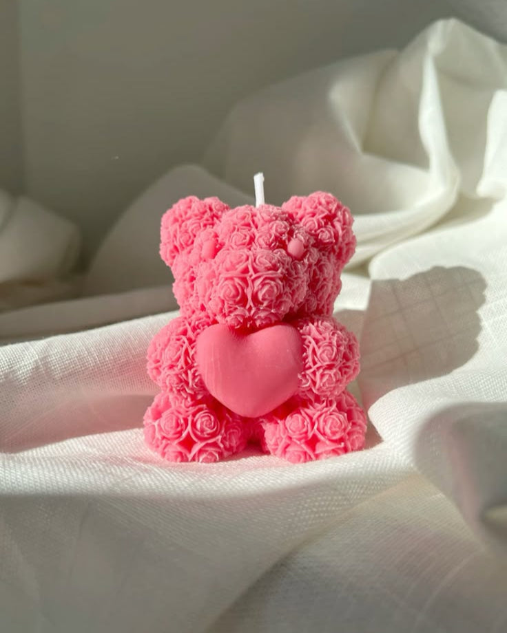 Rose Teddy Candle🧸