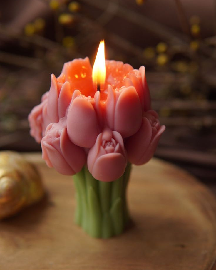 Tulip Bouquet Candle🌷
