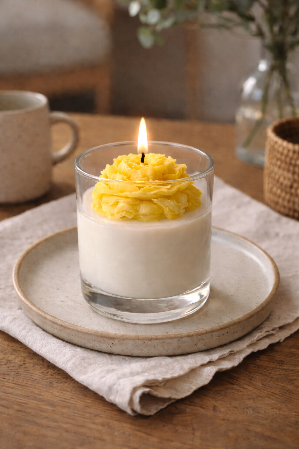 Peony Dream Glass Candle - Luxury Soy Scented Glass Candle & Decor