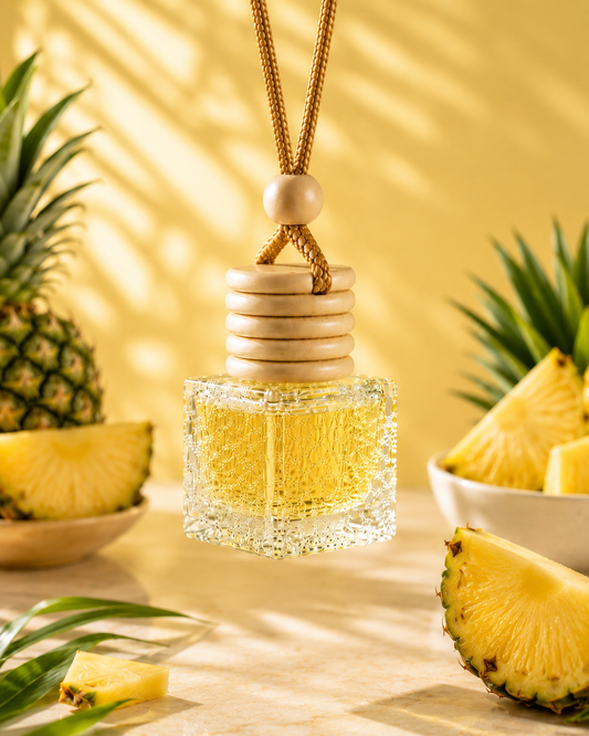 Pineapple Hanging Diffuser | Essential Oil Based Car & Home Air Freshener (10 ml)