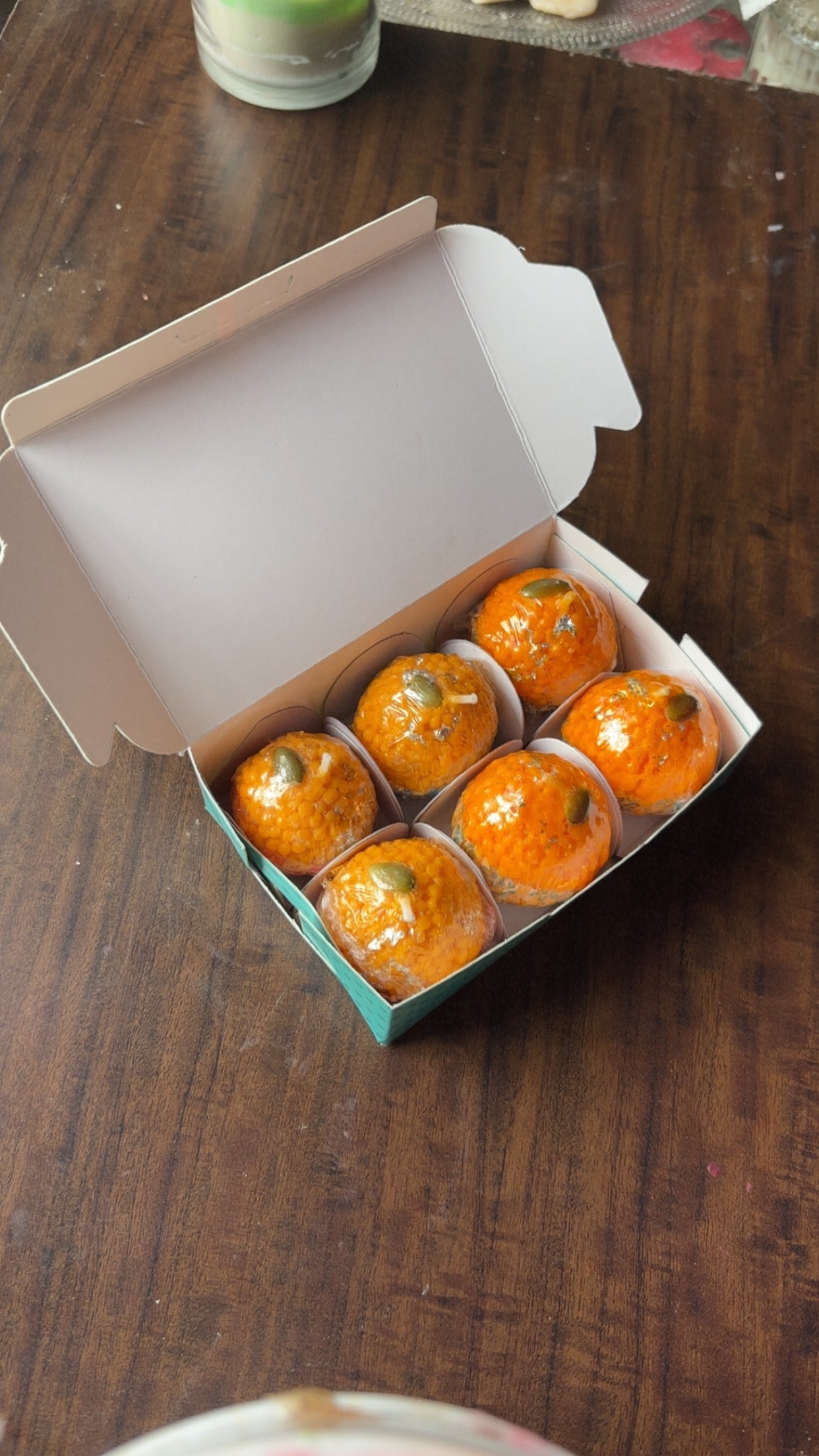 Motichoor Laddu Candle [Set of 4, 6, 8]