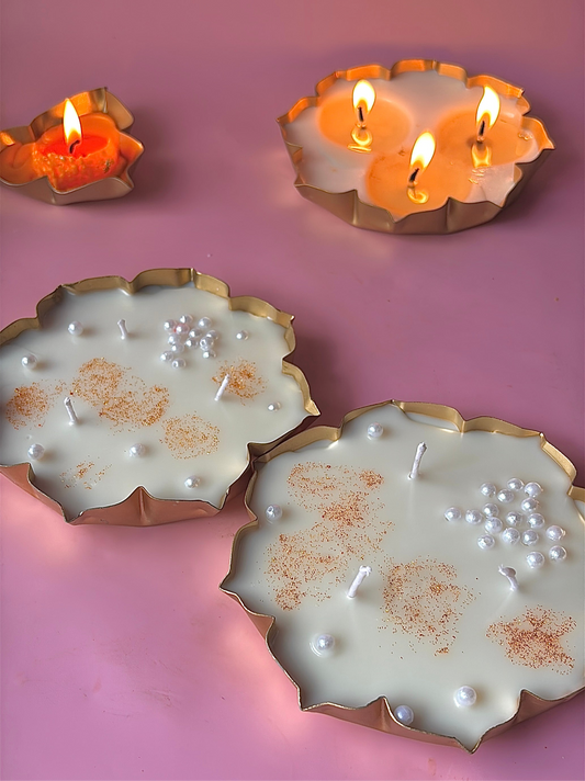 Golden Pearl Urli Candle