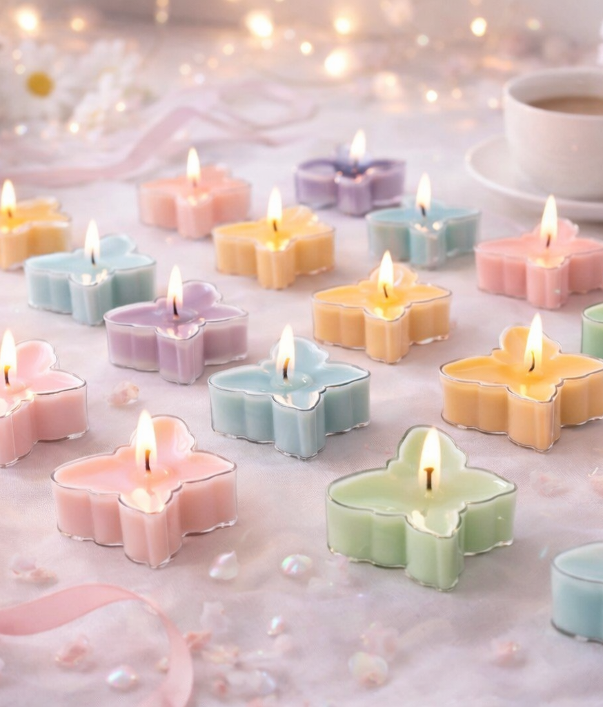 Pastel Butterfly Tealight - Luxury Scented Candles