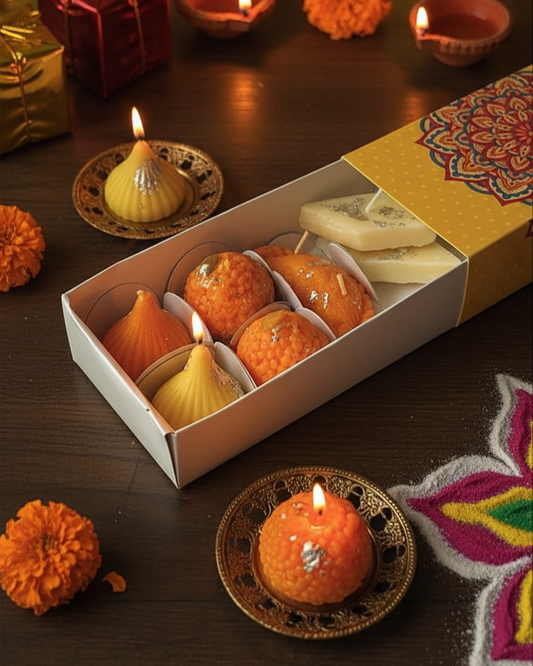 Mixed Mithai Candle Gift Box