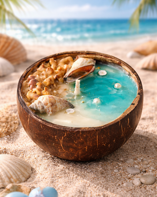 Beachside Coconut Candle - Luxury Scented Coconut Shell Candle