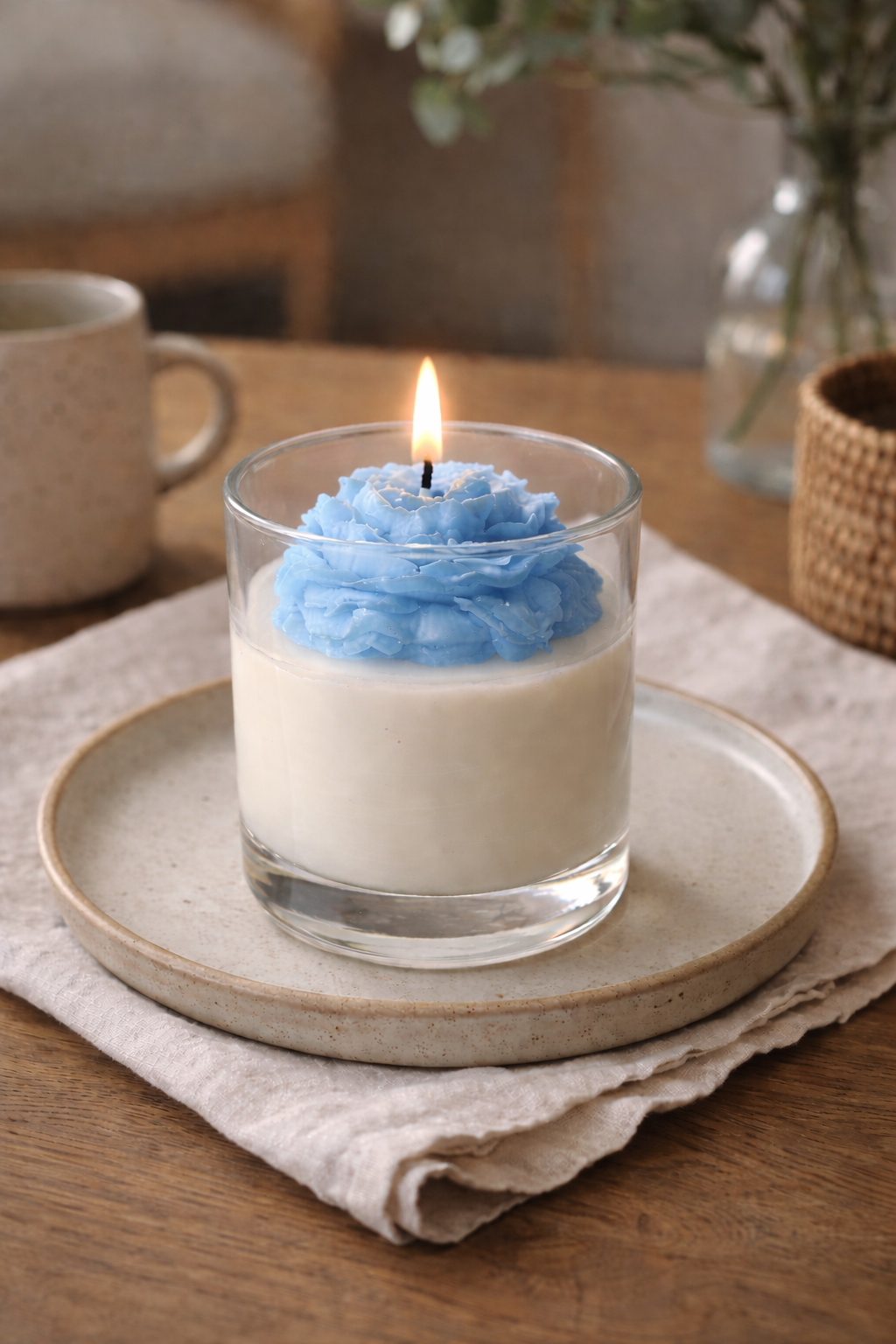 Peony Dream Glass Candle - Luxury Soy Scented Glass Candle & Decor