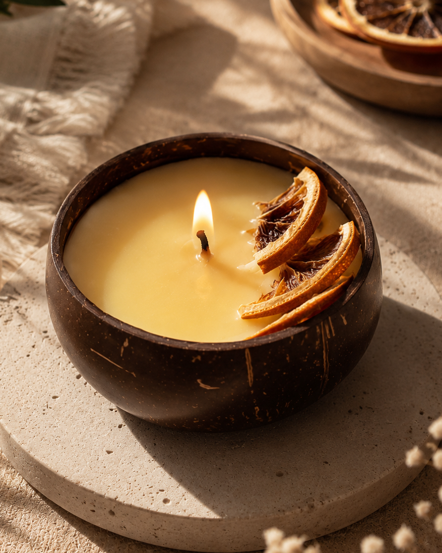 Mandarin Coconut Soy Scented Candle