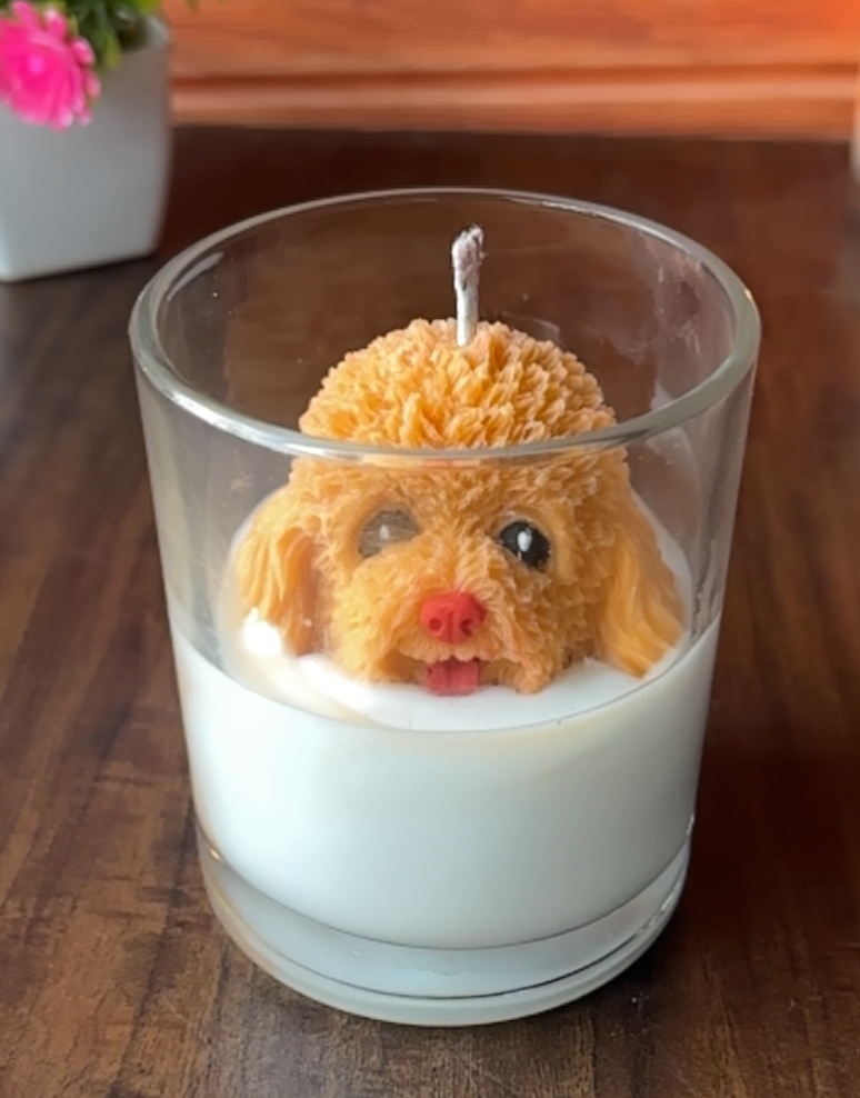 Puppy Me Glass Candle