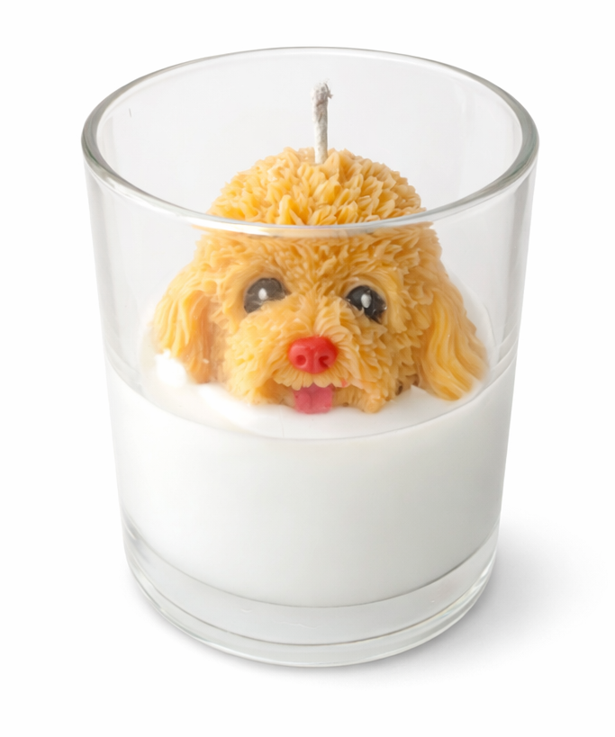Puppy Me Glass Candle