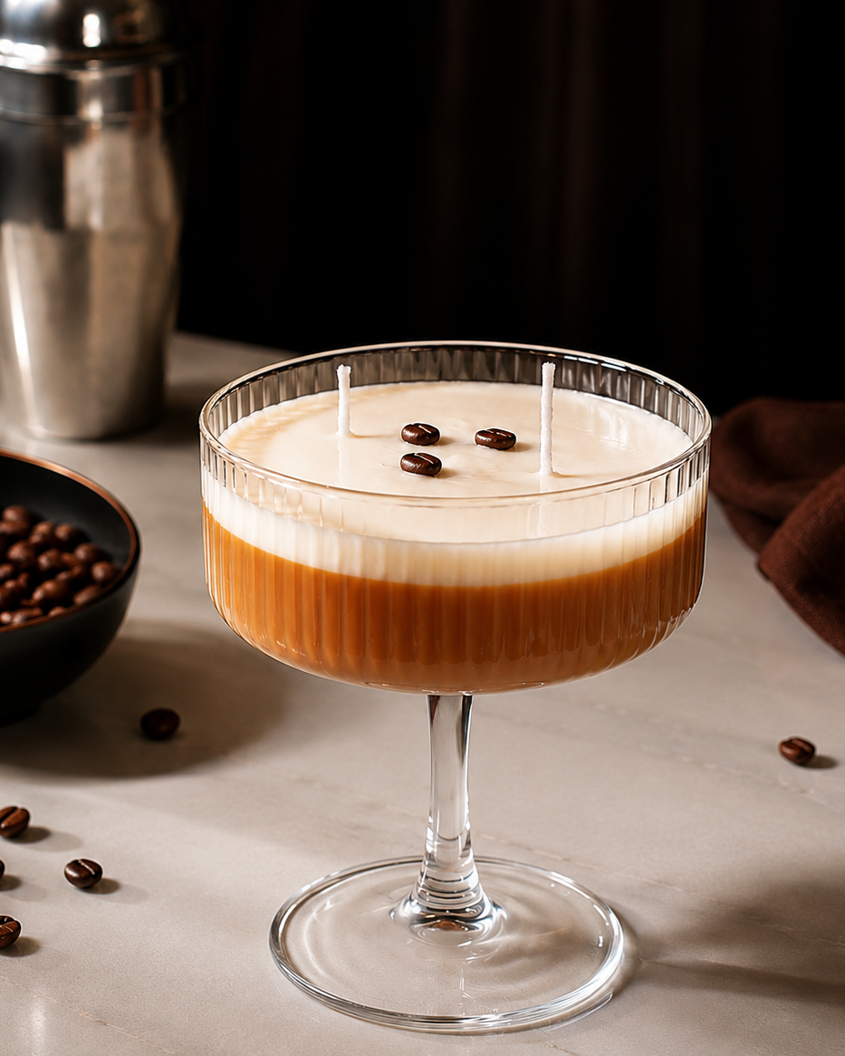 After Hours – Coffee Cocktail Coupe Glass Soy Scented Candle
