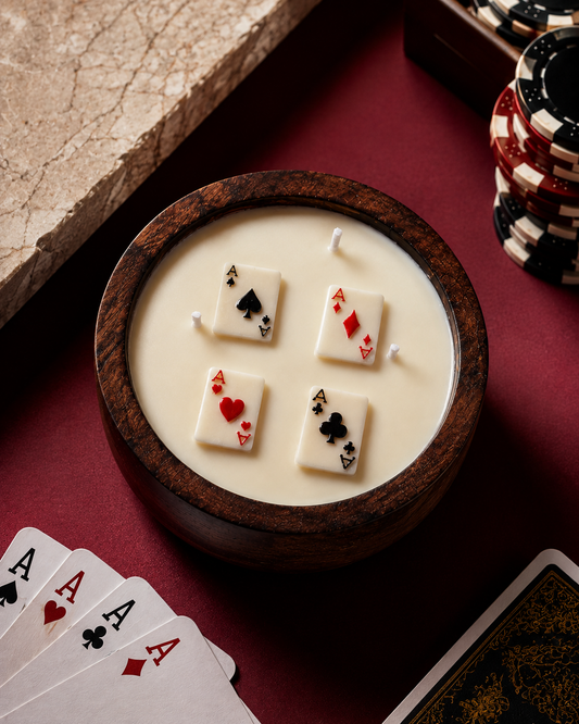The Winning Hand - Soy Scented Wooden Bowl Candle