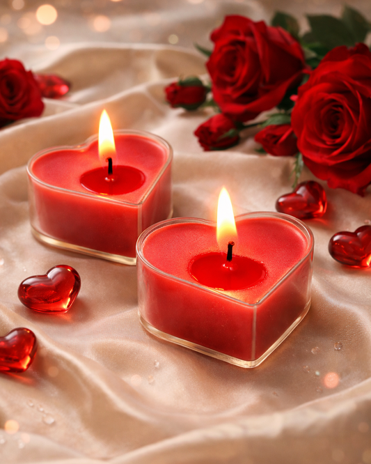 Romantic Heart Tealight - Luxury Scented Candles