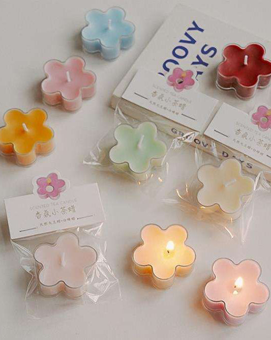 Pastel Flower Tealight Candle - Luxury Scented Candles