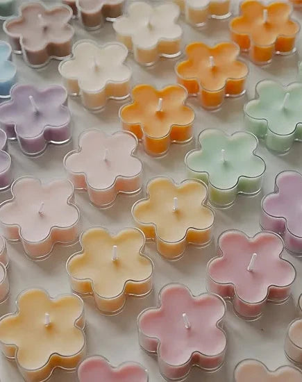 Pastel Flower Tealight Candle - Luxury Scented Candles