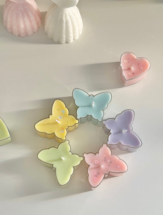 Pastel Butterfly Tealight - Luxury Scented Candles