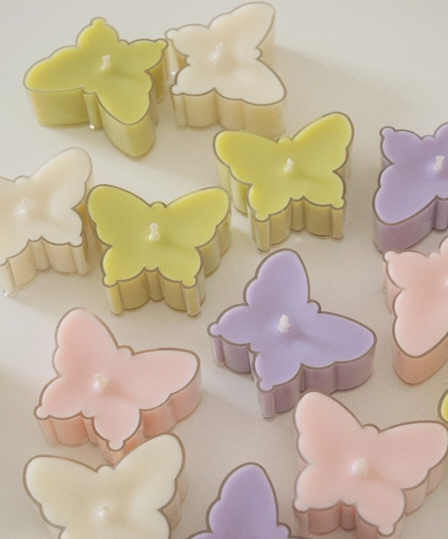 Pastel Butterfly Tealight - Luxury Scented Candles