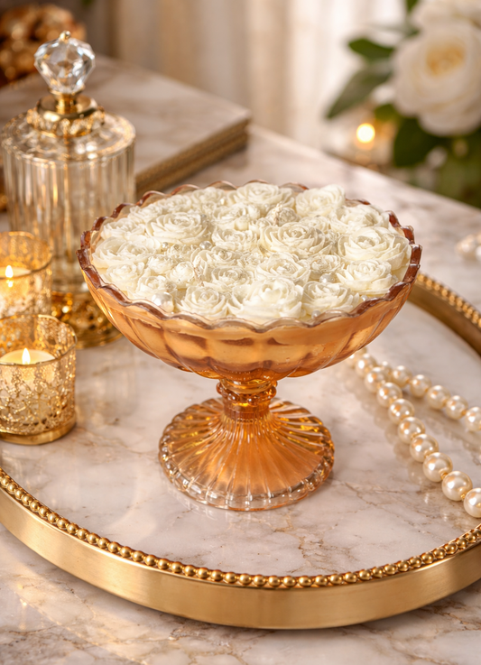 Ivory Rosé Royale Candle - Luxury Scented Candle & Decor
