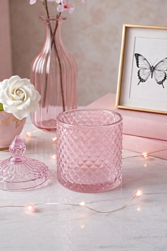 Pink Crystal Jar (Large) - Imported