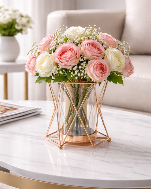 Aurora Geometric Gold Candle or Flower Stand - Luxury Home Decor