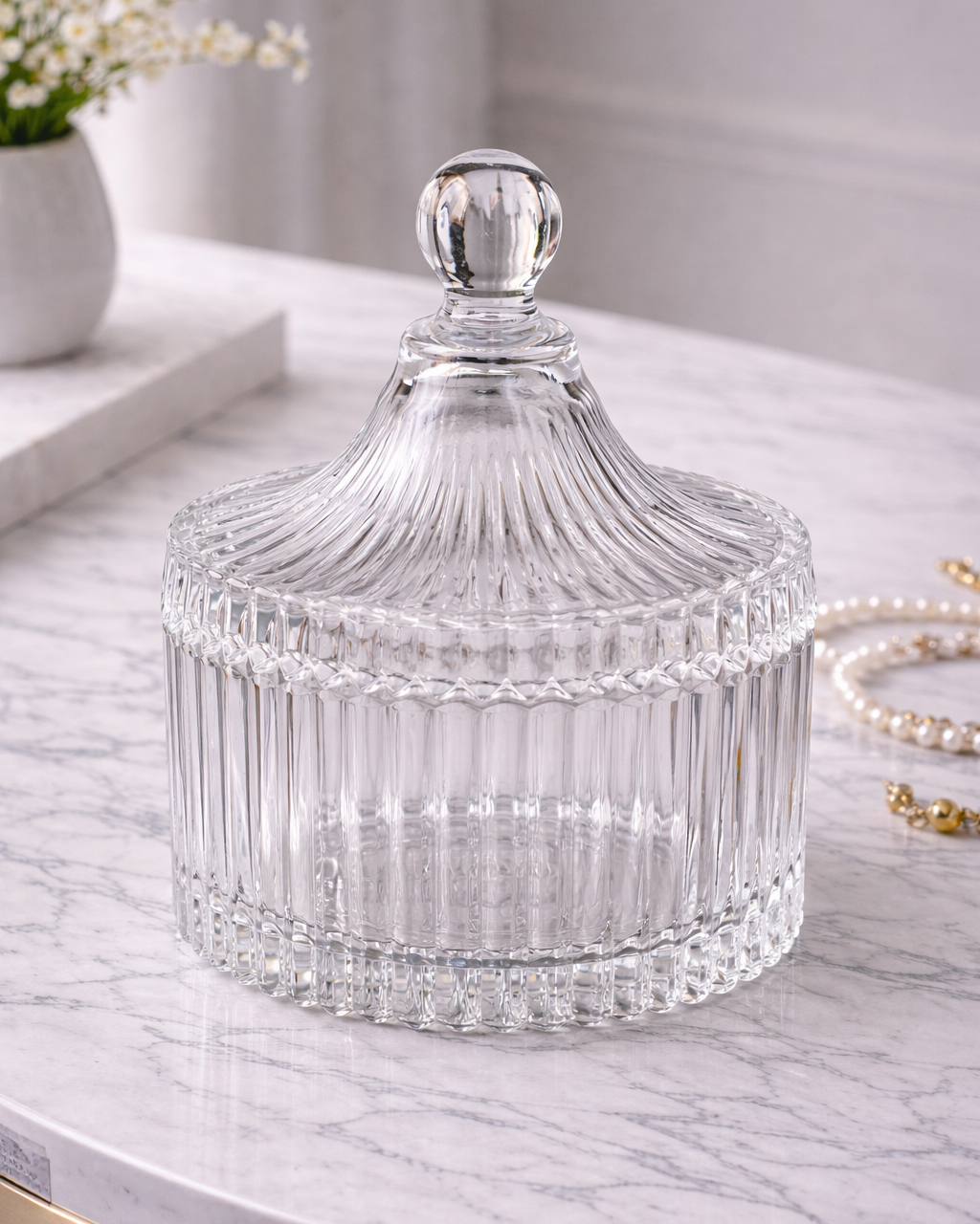 Crystal Glass Jar - Imported