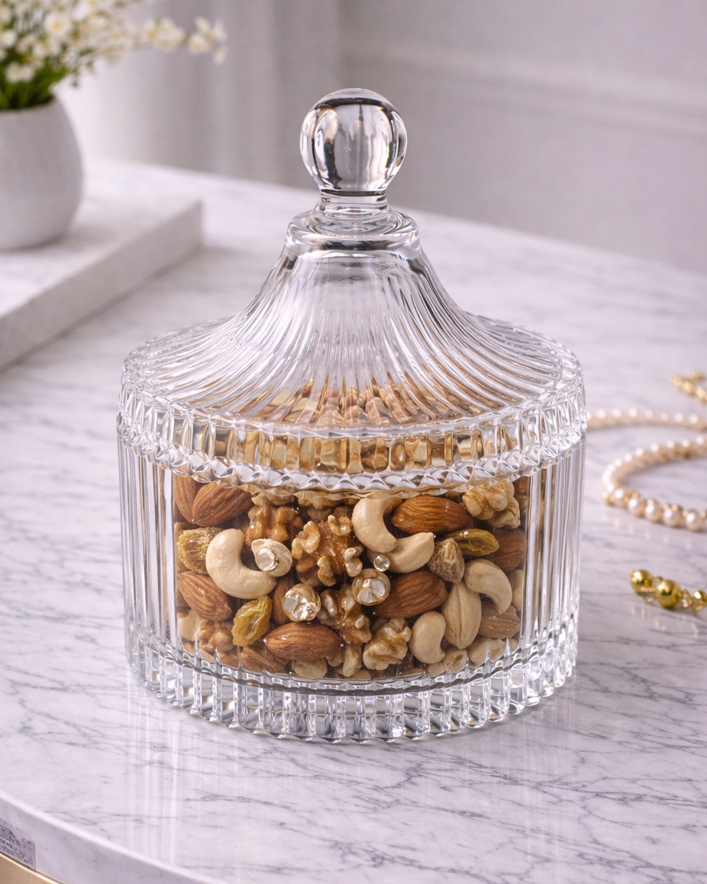 Crystal Glass Jar - Imported
