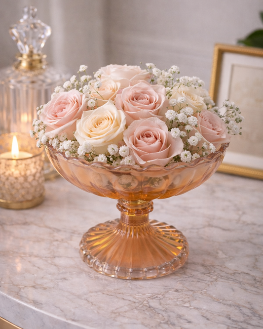 Royal Ivory Serving Dish/Glass Decor - Imported