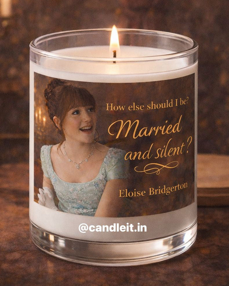 Bridgerton Theme Combo [1 Glass Candle + 1 Pillar Candle + 1 Inverted Heart Tealight Stand + 1 Bow Wax Sachet + 1 Hanging Diffuser]