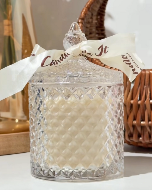 Diamond Crystal Glass Jar Candle [Large]