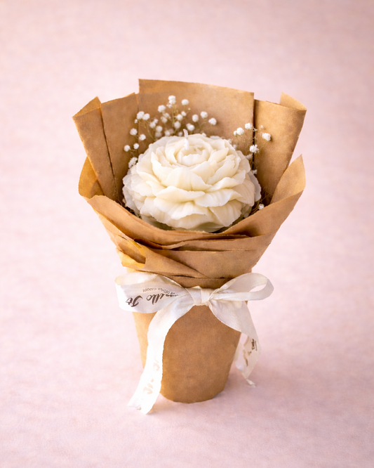 Peony Flower Bouquet - Luxury Scented Candle