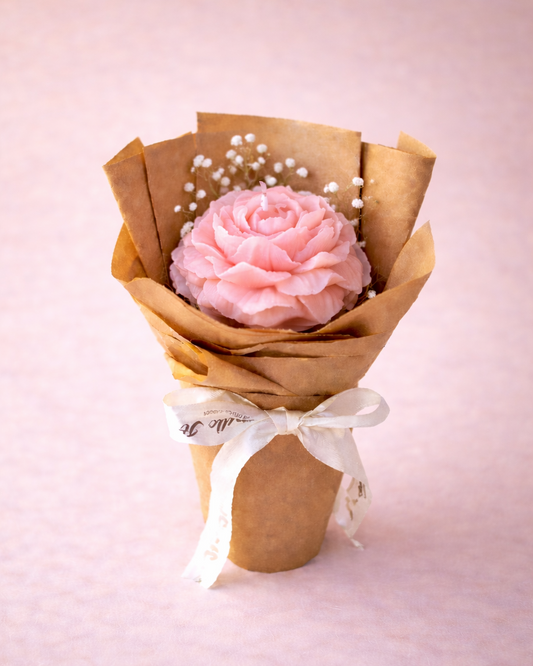 Peony Flower Bouquet - Luxury Scented Candle