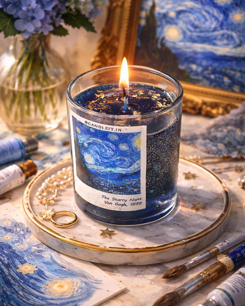 Van Gogh’s The Starry Night Candle - Luxury Scented Candle & Decor