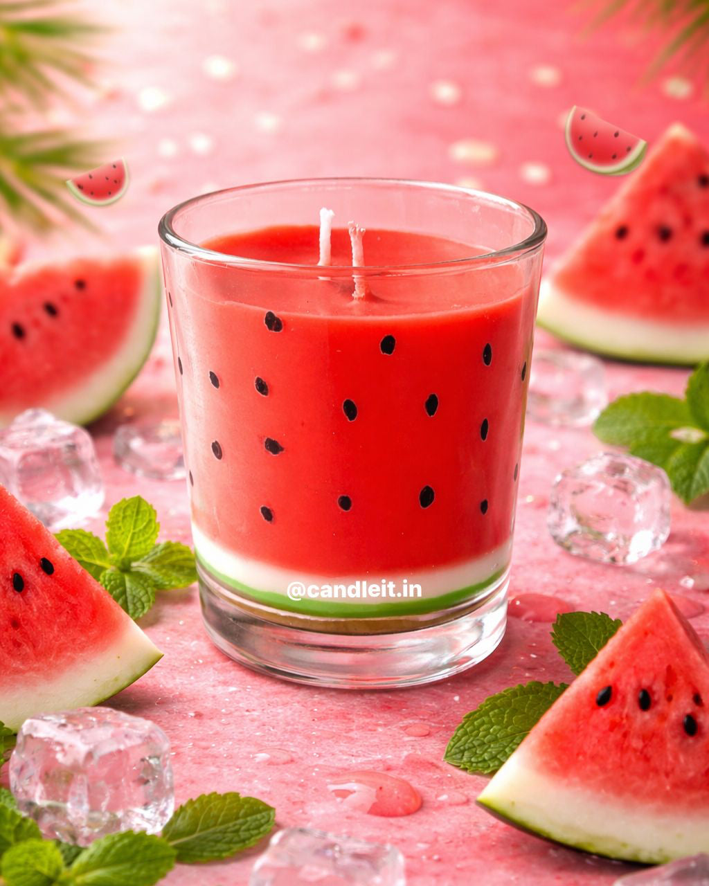 Juicy Watermelon Candle - Luxury Soy Scented Candle