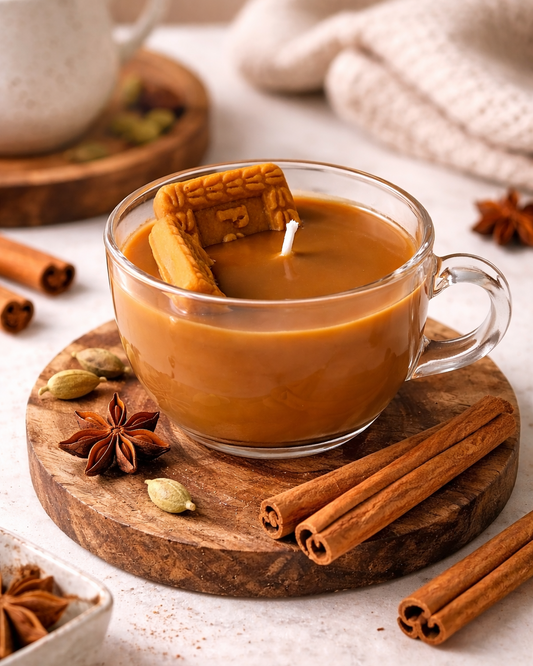 Chai Biscuit Candle - Luxury Scented Soy Candle & Decor