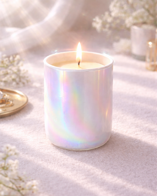 Dreamy Holographic Glass Candle - Luxury Scented Candle