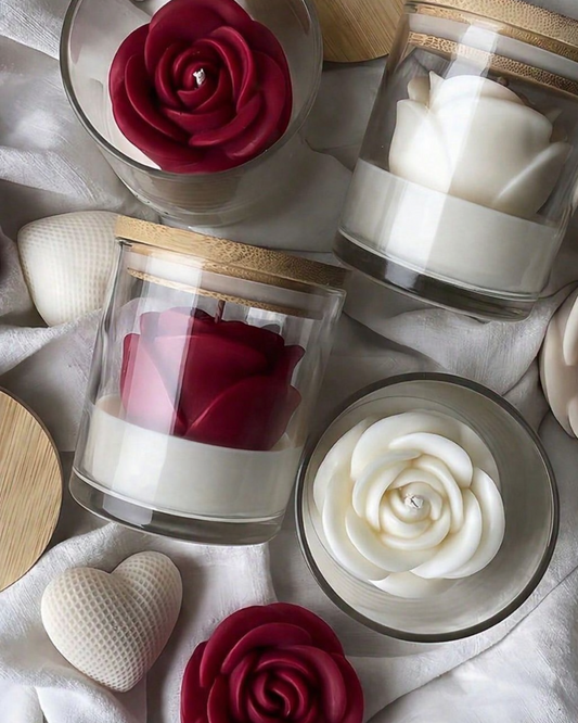 Blooming Rose Bud Candle - Luxury Scented Candle