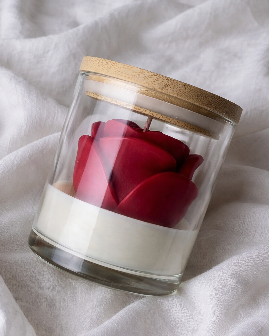 Blooming Rose Bud Candle - Luxury Scented Candle