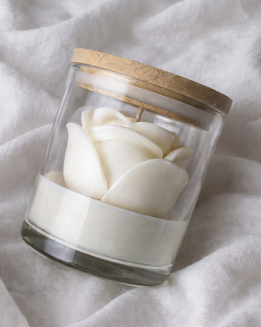 Blooming Rose Bud Candle - Luxury Scented Candle
