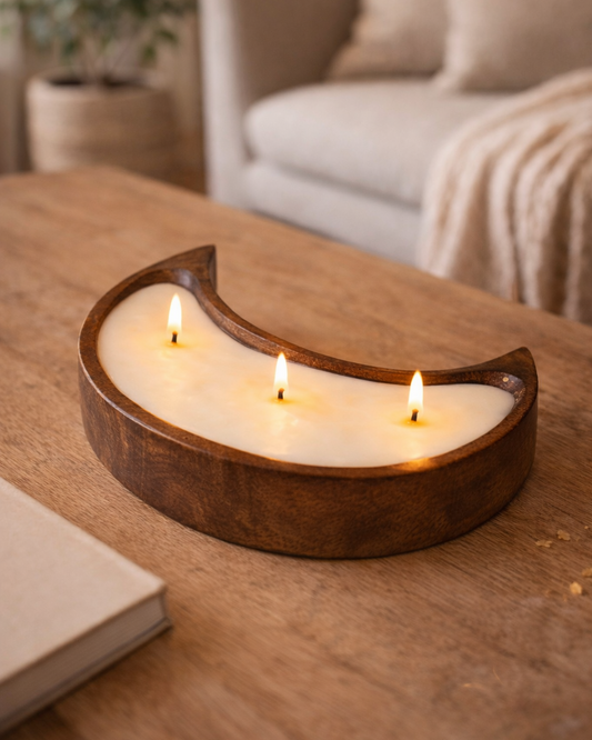 Chaand - Luxury Scented Moon Shaped Candle Decor (10 inch)