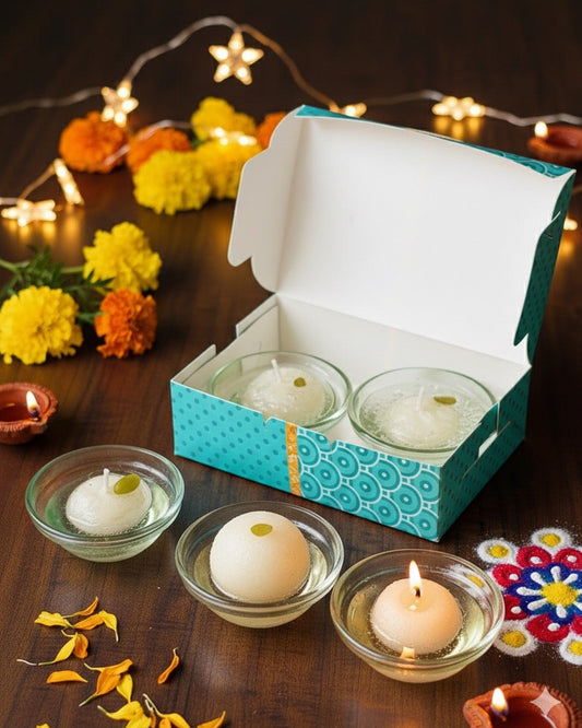 Rasgulla Candle Gift Box